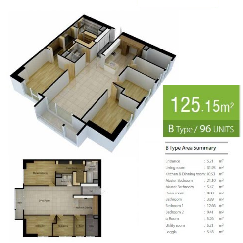 căn hộ cantavil premier diện tích 125m2