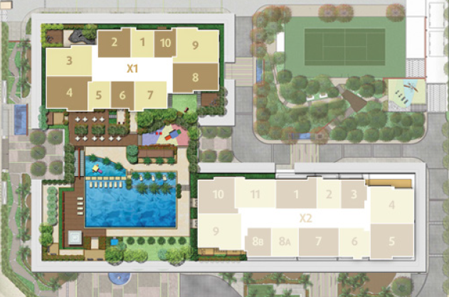 sơ đồ mặt bằng North Tower Sunrise City