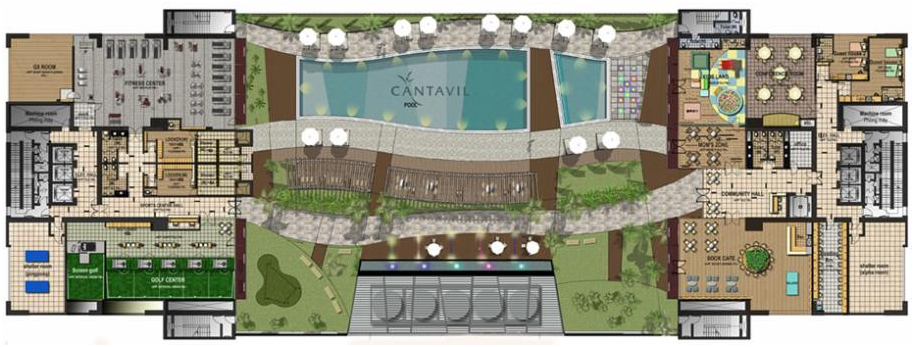 tầng tiện ích căn hộ cantavil premier