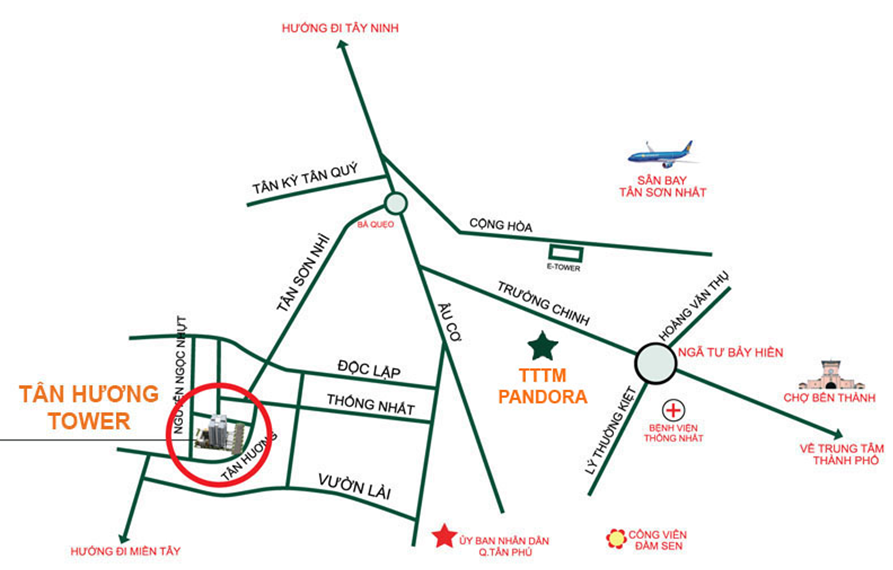vị trí căn hộ Tan Hương Tower